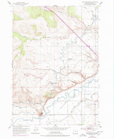 United States Geological Survey Malheur Butte, OR (1951, 24000-Scale) digital map