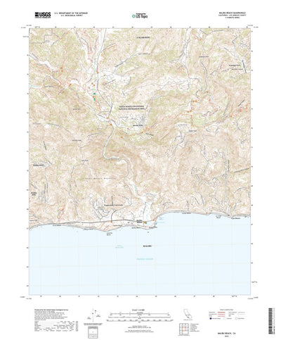 United States Geological Survey Malibu Beach, CA (2022, 24000-Scale) digital map
