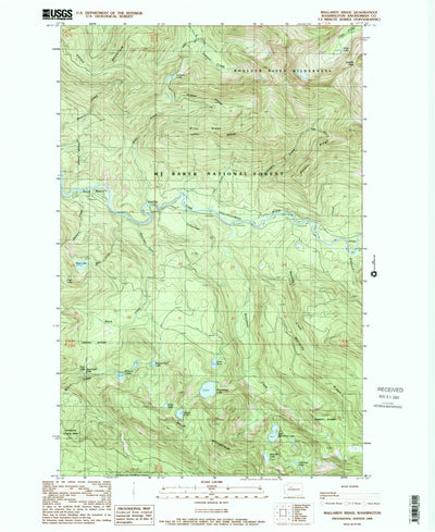 United States Geological Survey Mallardy Ridge, WA (1989, 24000-Scale) digital map