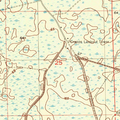 United States Geological Survey Mallory Swamp NE, FL (1954, 24000-Scale) digital map