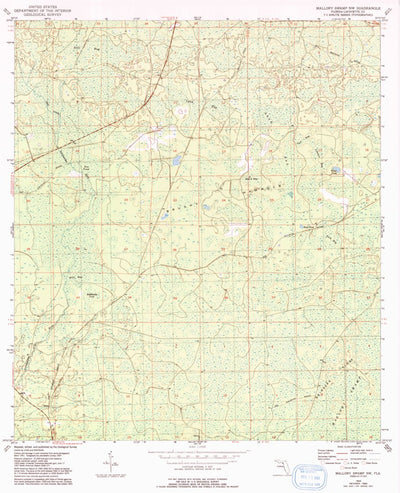 United States Geological Survey Mallory Swamp NW, FL (1954, 24000-Scale) digital map