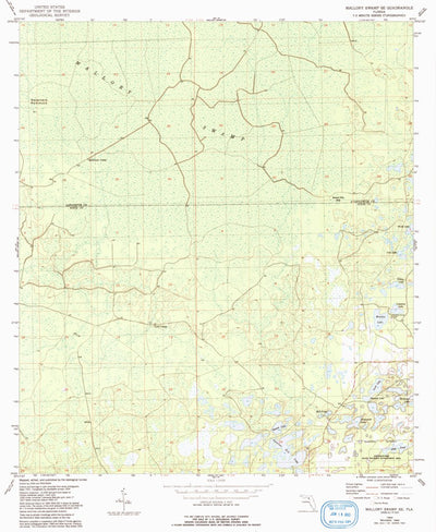 United States Geological Survey Mallory Swamp SE, FL (1954, 24000-Scale) digital map