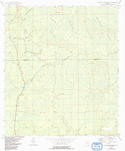 United States Geological Survey Mallory Swamp SW, FL (1954, 24000-Scale) digital map