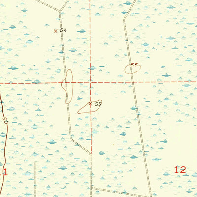 United States Geological Survey Mallory Swamp SW, FL (1954, 24000-Scale) digital map