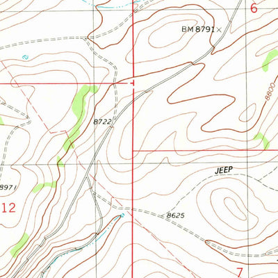 United States Geological Survey Malmsten Peak, UT (1980, 24000-Scale) digital map