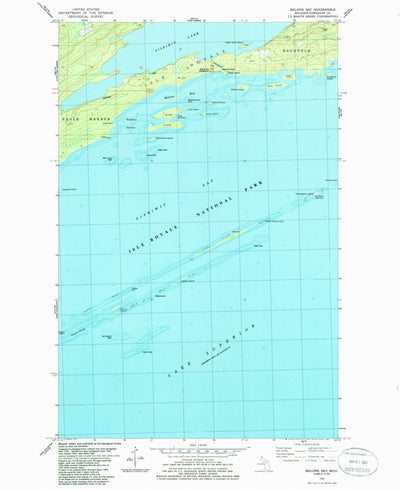 United States Geological Survey Malone Bay, MI (1985, 24000-Scale) digital map
