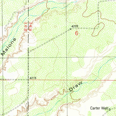 United States Geological Survey Malone Draw, NM (1981, 24000-Scale) digital map