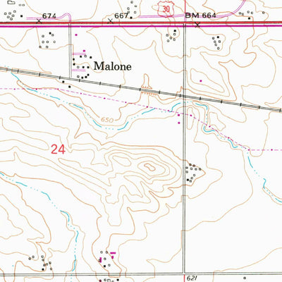 United States Geological Survey Malone, IA (1953, 24000-Scale) digital map
