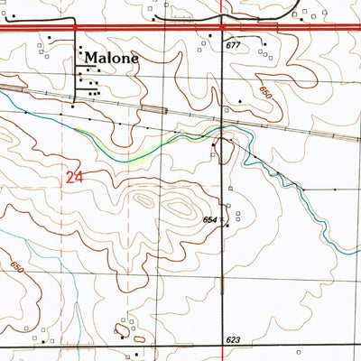 United States Geological Survey Malone, IA (1991, 24000-Scale) digital map