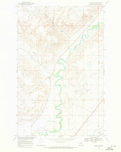 United States Geological Survey Malta NE, MT (1968, 24000-Scale) digital map