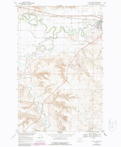 United States Geological Survey Malta West, MT (1968, 24000-Scale) digital map