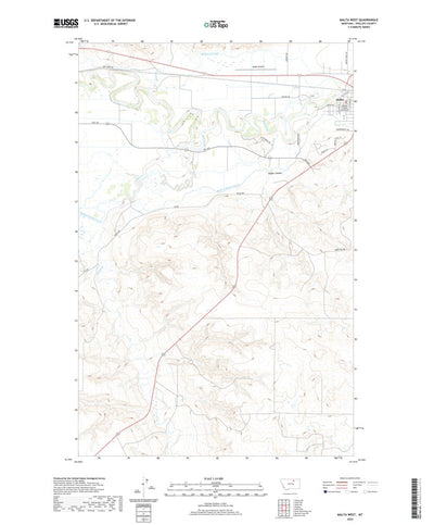 United States Geological Survey Malta West, MT (2020, 24000-Scale) digital map