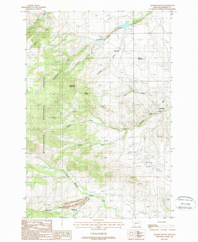 United States Geological Survey Maltbys Mound, MT (1987, 24000-Scale) digital map
