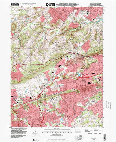 United States Geological Survey Malvern, PA (1999, 24000-Scale) digital map