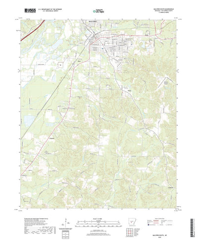 United States Geological Survey Malvern South, AR (2020, 24000-Scale) digital map