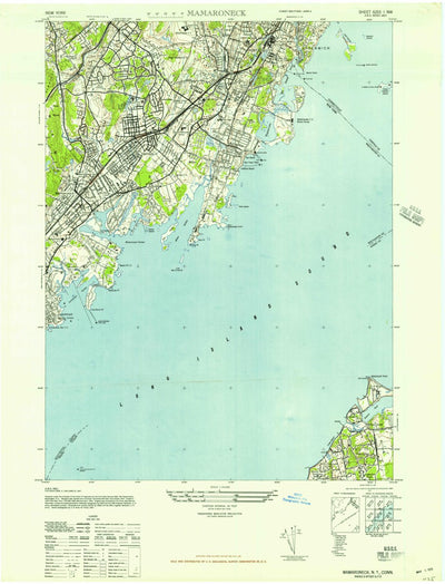 United States Geological Survey Mamaroneck, NY-CT (1947, 24000-Scale) digital map