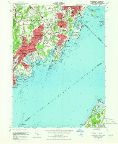 United States Geological Survey Mamaroneck, NY-CT (1955, 24000-Scale) digital map