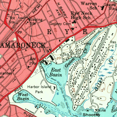 United States Geological Survey Mamaroneck, NY-CT (1955, 24000-Scale) digital map