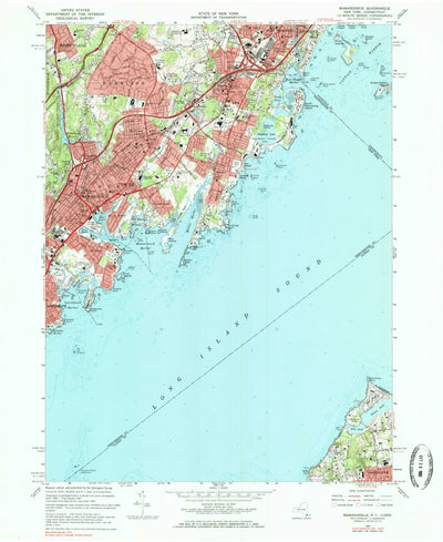 United States Geological Survey Mamaroneck, NY-CT (1967, 24000-Scale) digital map