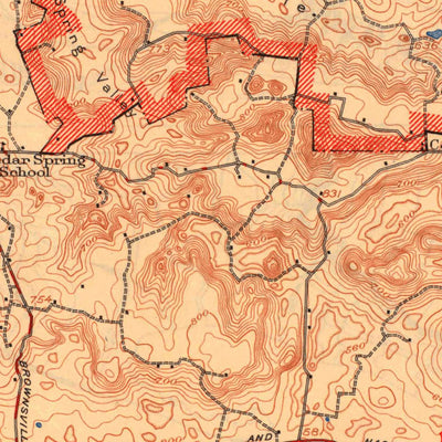 United States Geological Survey Mammonth Cave, KY (1923, 62500-Scale) digital map