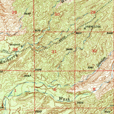 United States Geological Survey Mammoth, AZ (1948, 62500-Scale) digital map