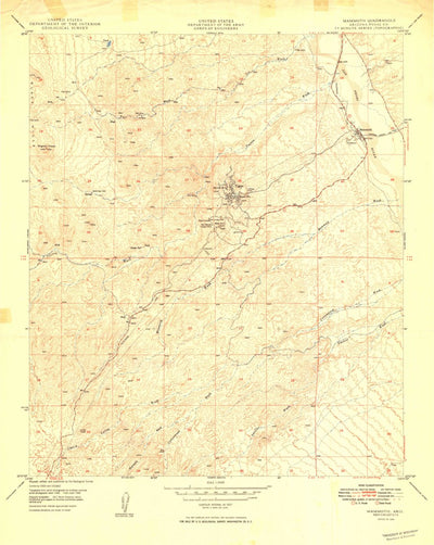 United States Geological Survey Mammoth, AZ (1949, 24000-Scale) digital map