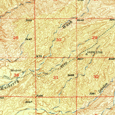 United States Geological Survey Mammoth, AZ (1951, 62500-Scale) digital map