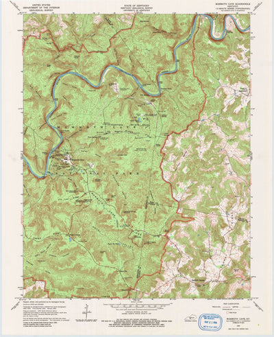 United States Geological Survey Mammoth Cave, KY (1965, 24000-Scale) digital map