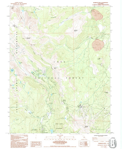 United States Geological Survey Mammoth Mountain, CA (1992, 24000-Scale) digital map