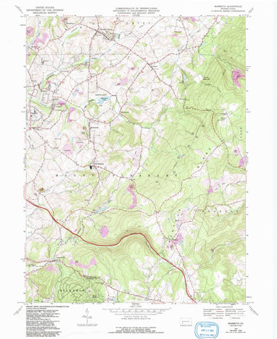 United States Geological Survey Mammoth, PA (1967, 24000-Scale) digital map