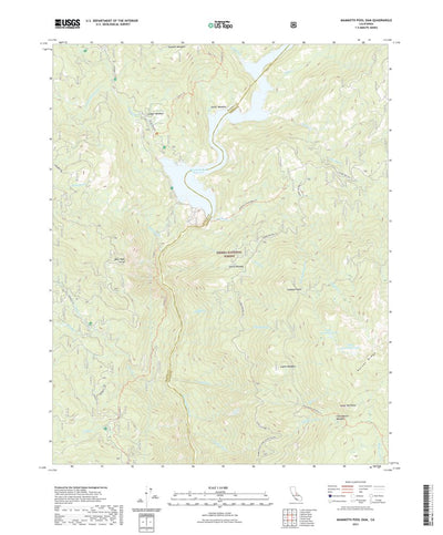 United States Geological Survey Mammoth Pool Dam, CA (2021, 24000-Scale) digital map