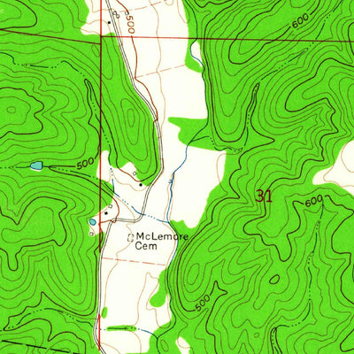 United States Geological Survey Mammoth Spring, AR-MO (1962, 24000-Scale) digital map