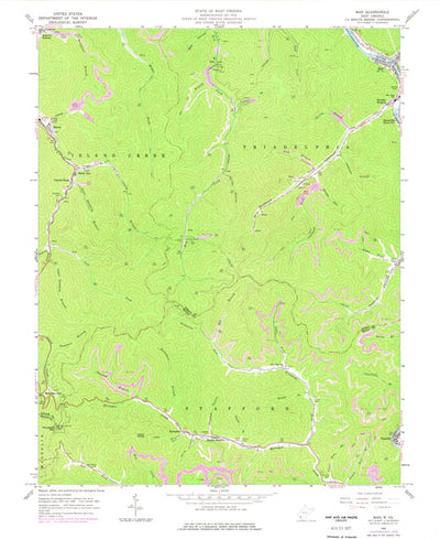 United States Geological Survey Man, WV (1963, 24000-Scale) digital map
