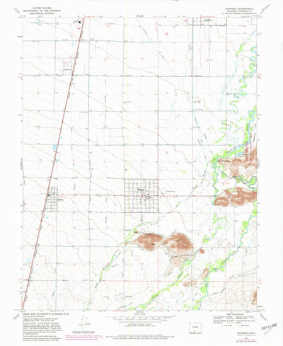 United States Geological Survey Manassa, CO (1967, 24000-Scale) digital map