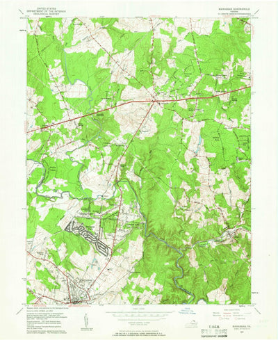 United States Geological Survey Manassas, VA (1957, 24000-Scale) digital map