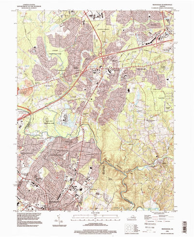 United States Geological Survey Manassas, VA (1994, 24000-Scale) digital map