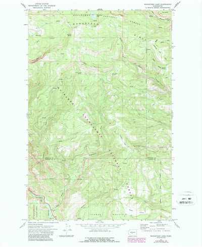 United States Geological Survey Manastash Lake, WA (1971, 24000-Scale) digital map