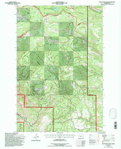 United States Geological Survey Manastash Lake, WA (1992, 24000-Scale) digital map