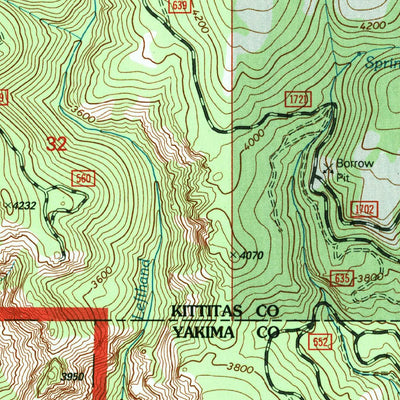 United States Geological Survey Manastash Lake, WA (1992, 24000-Scale) digital map