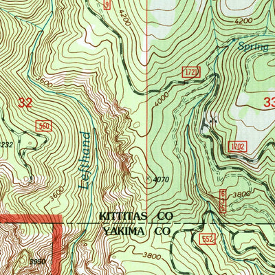 United States Geological Survey Manastash Lake, WA (2000, 24000-Scale) digital map