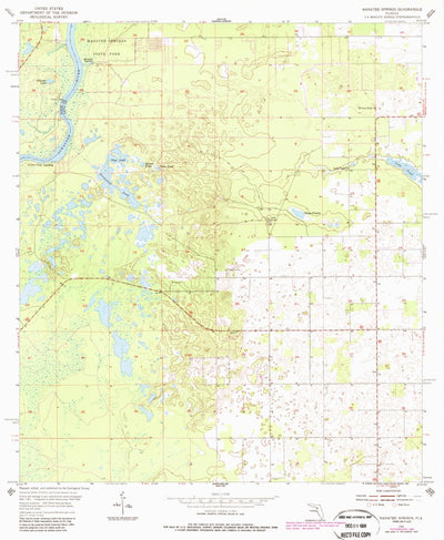 United States Geological Survey Manatee Springs, FL (1954, 24000-Scale) digital map