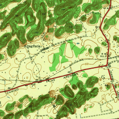 United States Geological Survey Manati, PR (1942, 30000-Scale) digital map