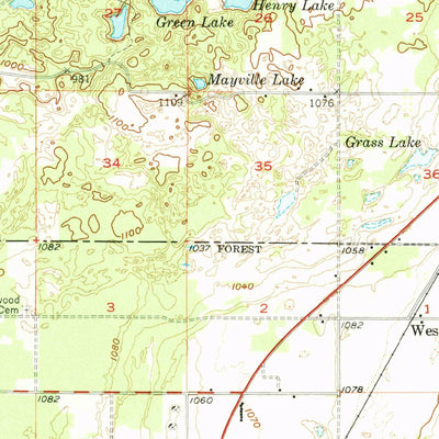 United States Geological Survey Mancelona, MI (1956, 62500-Scale) digital map
