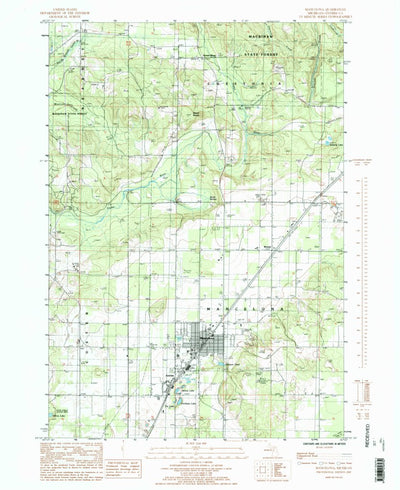 United States Geological Survey Mancelona, MI (1985, 24000-Scale) digital map