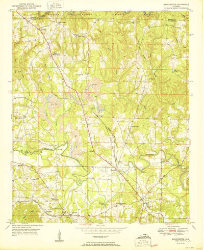 United States Geological Survey Manchester, AL (1950, 24000-Scale) digital map