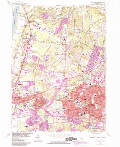 United States Geological Survey Manchester, CT (1963, 24000-Scale) digital map