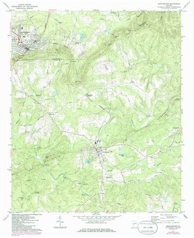 United States Geological Survey Manchester, GA (1971, 24000-Scale) digital map