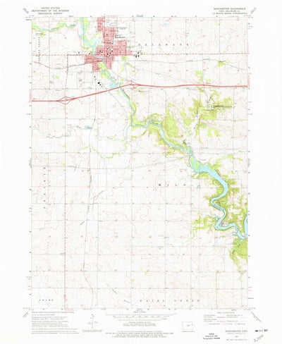 United States Geological Survey Manchester, IA (1973, 24000-Scale) digital map