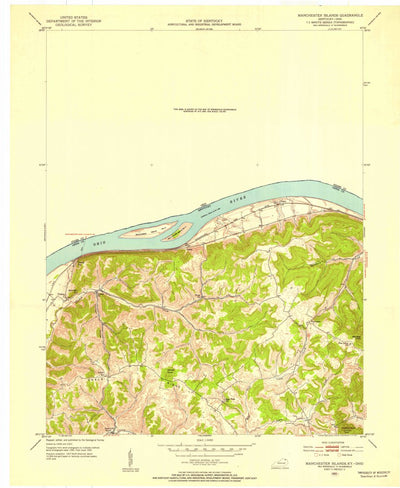 United States Geological Survey Manchester Islands, KY-OH (1952, 24000-Scale) digital map