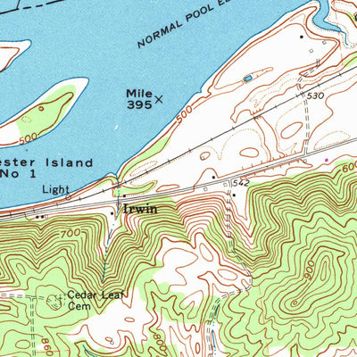 United States Geological Survey Manchester Islands, KY-OH (1961, 24000-Scale) digital map
